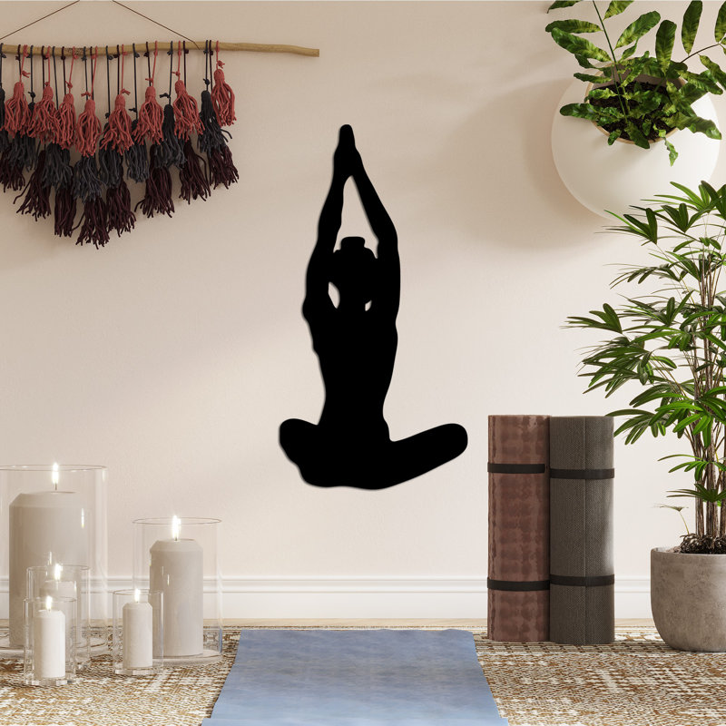 Decorative Metal Wall Accessory, Black, 12.2 x 23.6 inches | 100% Metal Construction, Thickness: 0.06 inches | Perfect for Home Decor, Modern and Stylish Design for Living Room, Office, or Bedroom