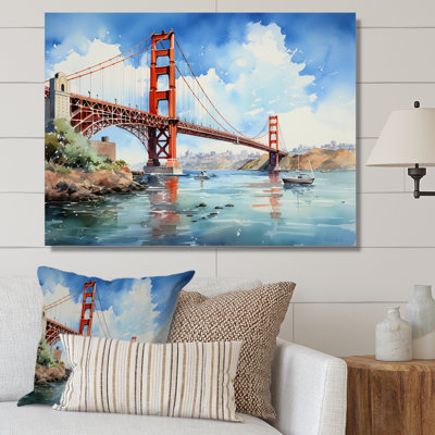 Pont bleu, architecture Marvel IV - architecture, art mural salon