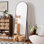 Roseana Arch Freestanding Full Length Mirror with Hooks