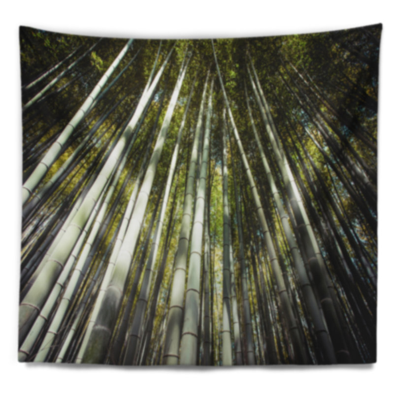 Tapisserie forêt de bambous dans la forêt, H 32 po x l 39 po