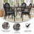 Comeaux Stacking All-Weather Commercial Paris Chairs with Arms and Metal Frames-1034405909