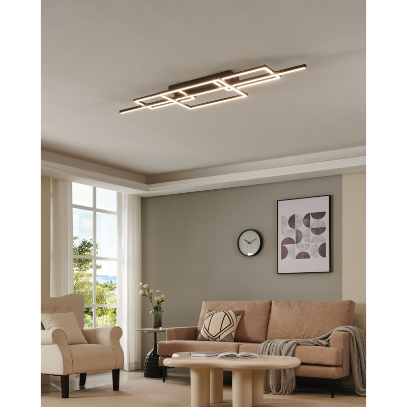 Coole 59-inch Black 3CCT LED Flush Mount