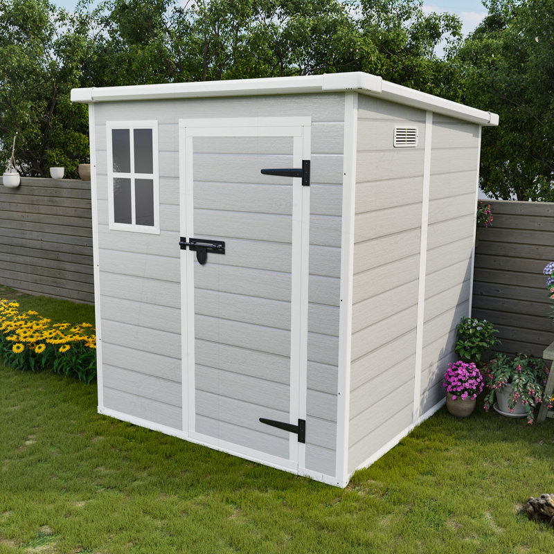 Versatile Outdoor Resin Storage Shed with Advanced Features for All Weather