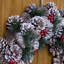 Christmas Hanging Wreath- Festive Pine Cone Display with Subtle White Frosting-1049371927