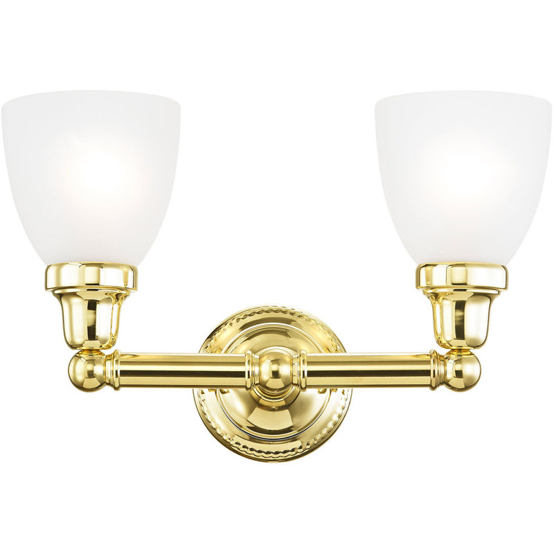 2 - Light Vanity Light, Polished Brass
