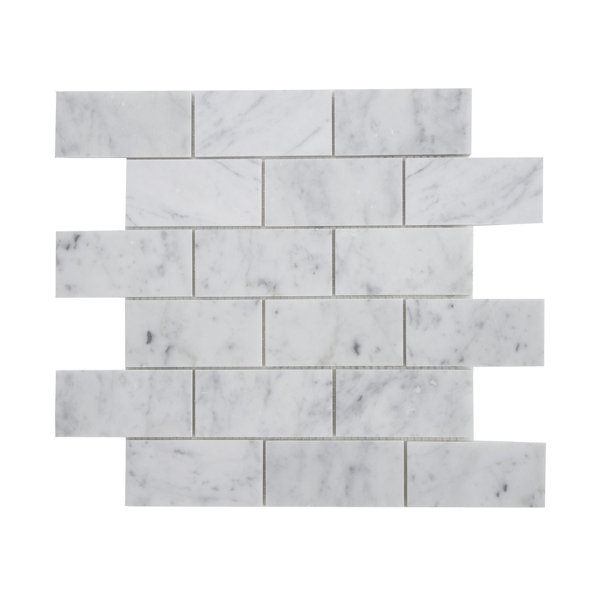2'' x 4'' Marble Brick Joint Mosaic Wall & Floor Tile