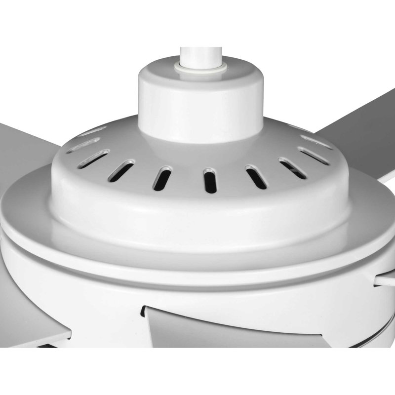 Satin White 54'' Ceiling Fan with LED Light and Remote