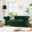 Moderne en velours, profond, garniture cloutée, accoudoirs roulés, l 62,05 po x P 33,09 po, H 28,53 po