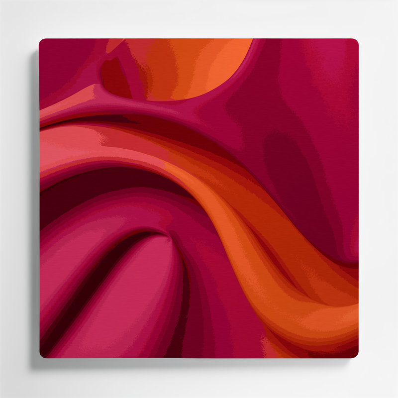 «Gradient Abstract 4», art mural en métal rouge, H 12 po x l 12 po