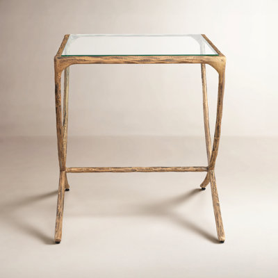 Evelynn Glass End Table