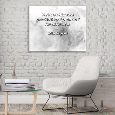 Trinx Gallery Wrapped Canvas By Mia Storm: "He’s got his own gravitational pull, and I’m his
