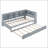 Wooden Daybed With Twin Size Trundle, Storage Shelf, And USB Charging Ports For Modern Living-589286012-589286013