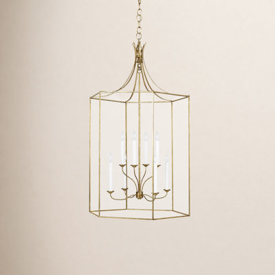 8 - Light Metal Dimmable Lantern Chandelier