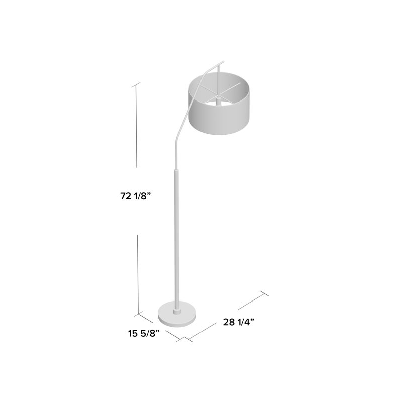 Follonica 72'' Brushed Arched Floor Lamp
