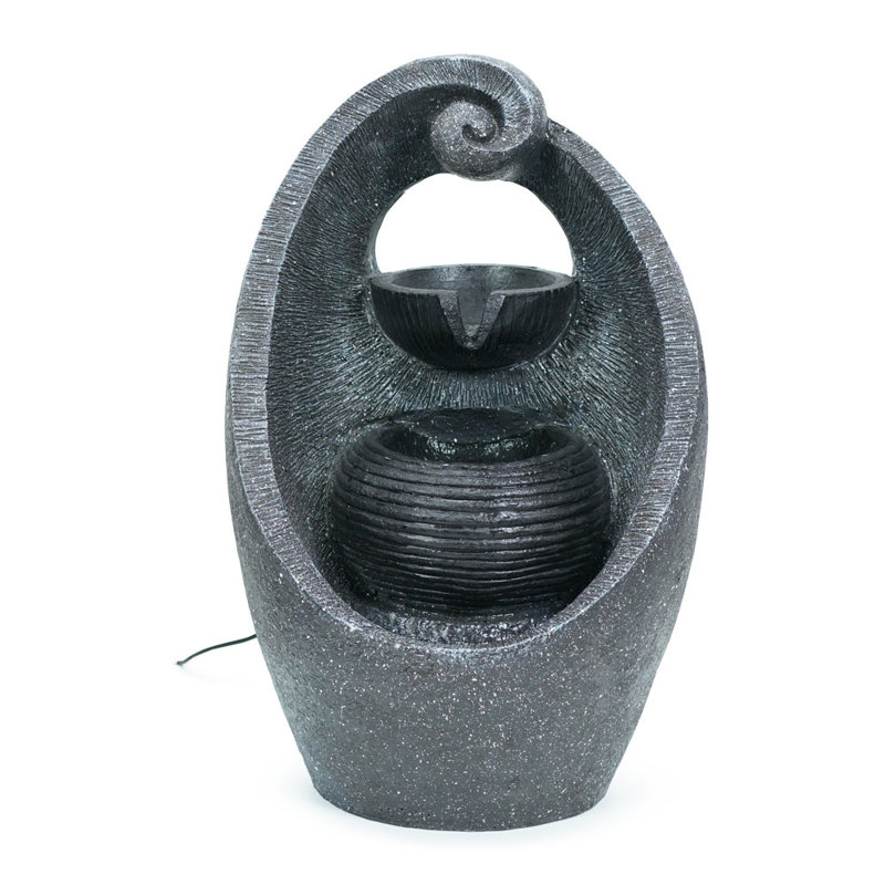 Outdoor Cascade Fountain with Lights