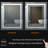 Modern Frameless Rectangular LED Lighted Bathroom Vanity Mirror with Defogger-87291571