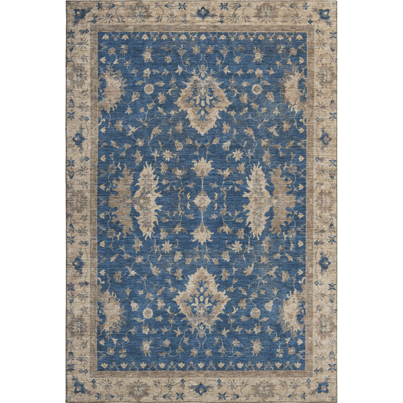 Premium Machine Washable Bucz AMF1739 Border Rug, Rectangle 2'6" x 3'10"