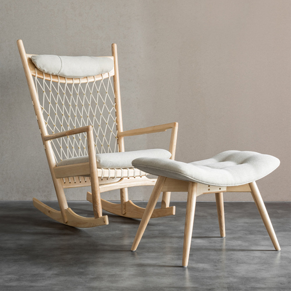 ChairVogue Solid Wood Rope Woven Lazy Casual Rocking Chair Rocking ...