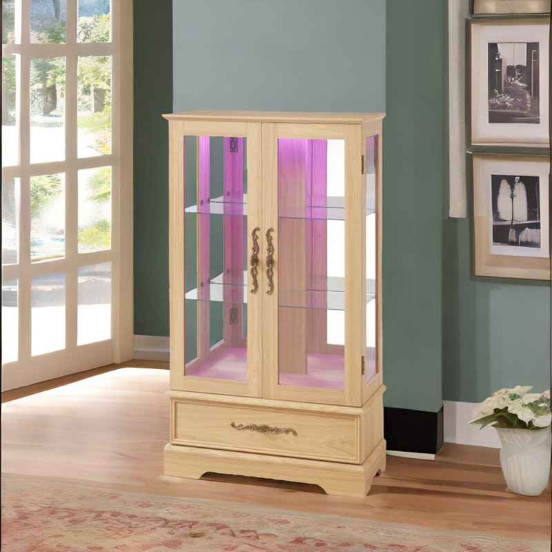 Vitrine lumineuse vitrée