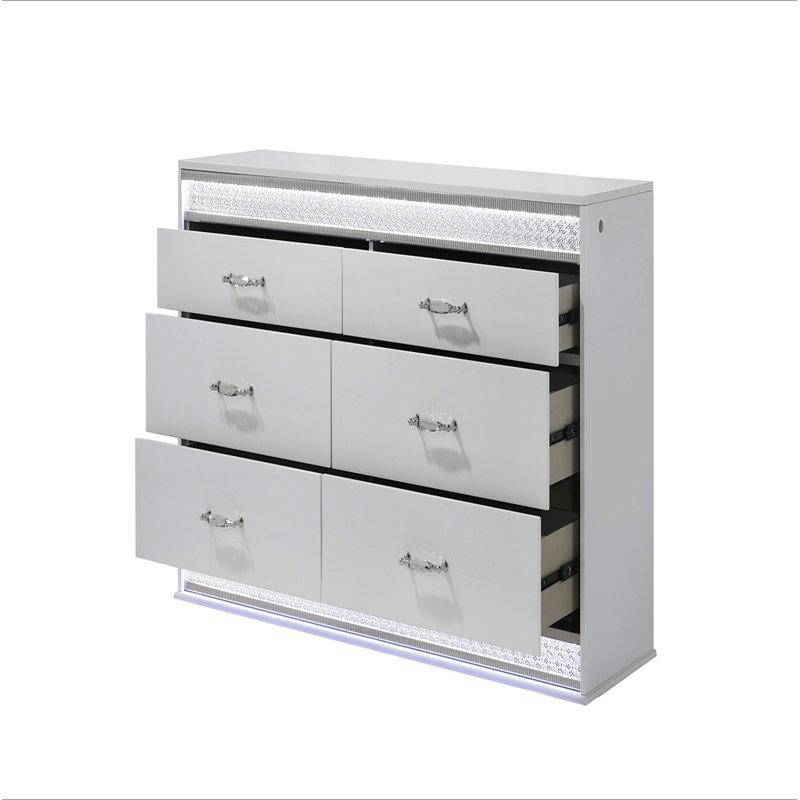 Commode 6 tiroirs Glam