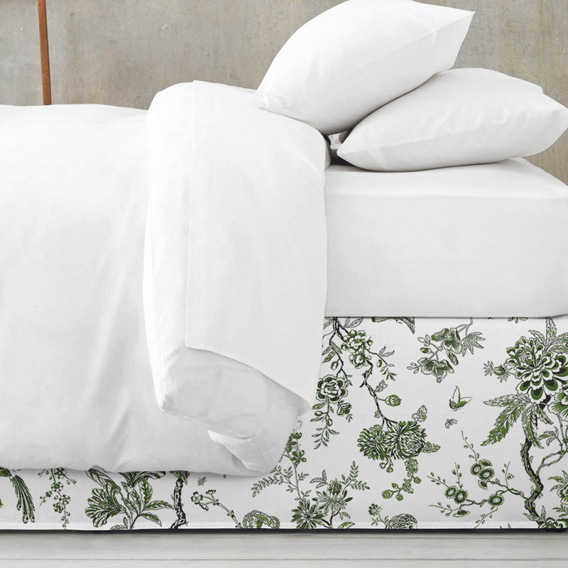 Tree Top Avocado Cotton Bedskirt, 18", Full
