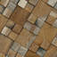 Carreau de mosaïque murale en bois pour bateau l 11 7/8 po x H 11 7/8 po x P 1/2 po, finition naturelle (paquet de 11)