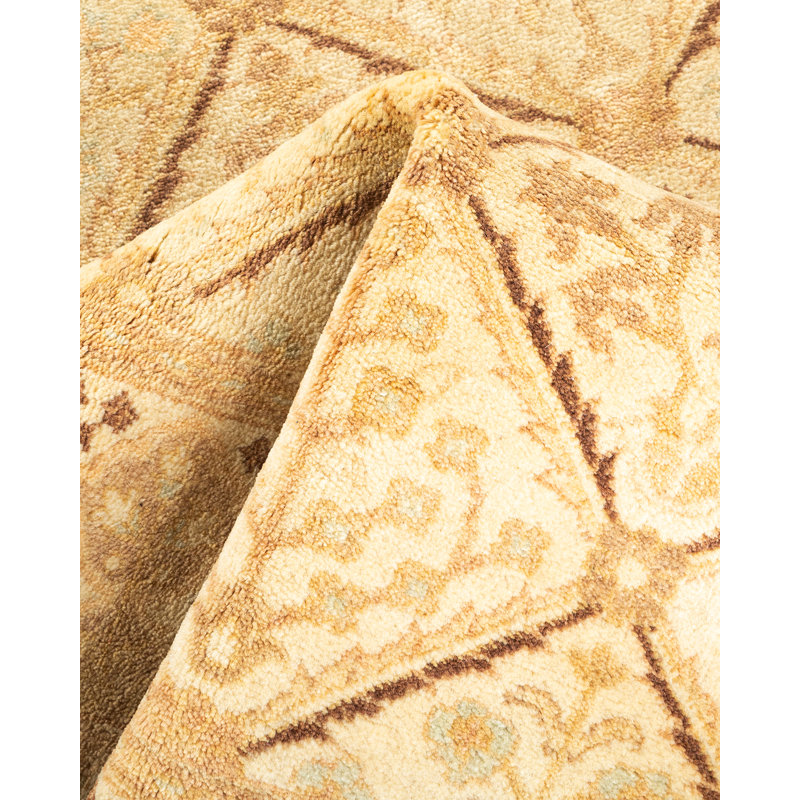 Tapis de couloir unique en laine 3 pi 2 po x 11 pi 8 po Gauguin Ivoire