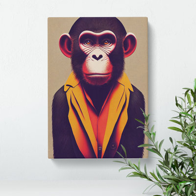 XC1022-1773X Dashing Monkey - Wrapped Canvas Print