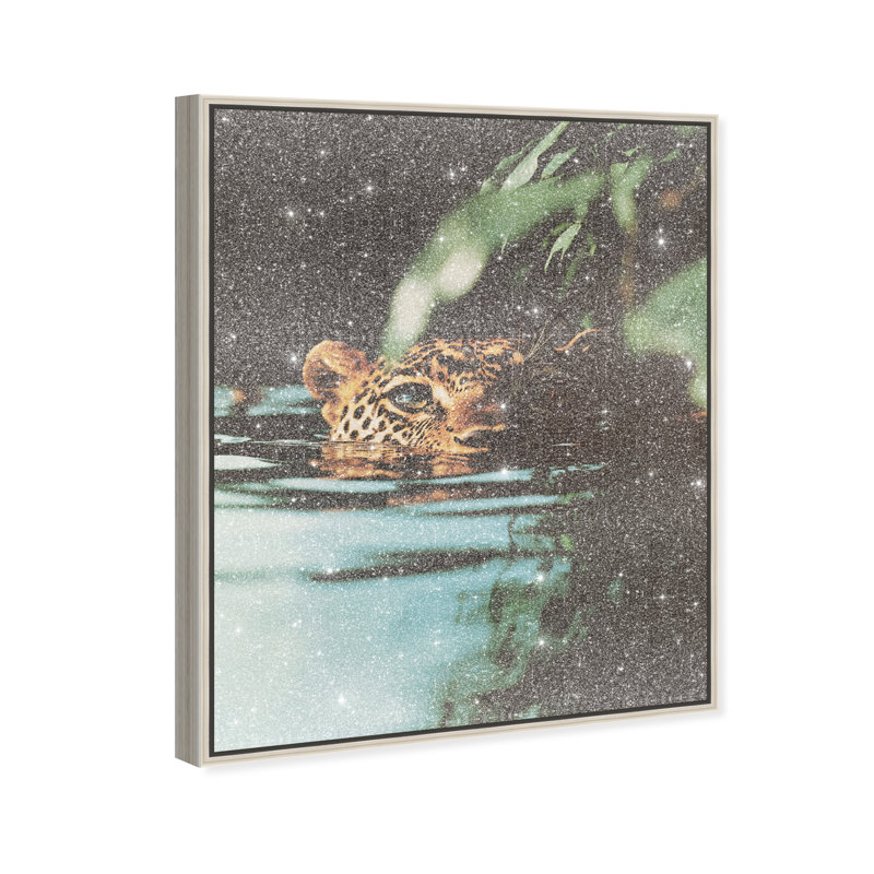 Jungle Watcher II Print by Oliver Gal, 21"H x 25"W, Silver Floater Frame