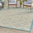 Solterra Medina Oasis Aqua Blue Cream Beige Casual Floral Tile Flatweave Polypropylene Indoor/ Outdoor Area Rug-114547414