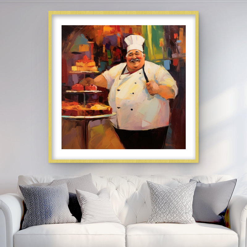 Jolly Chef - Reproduction matte encadrée pour cuisine