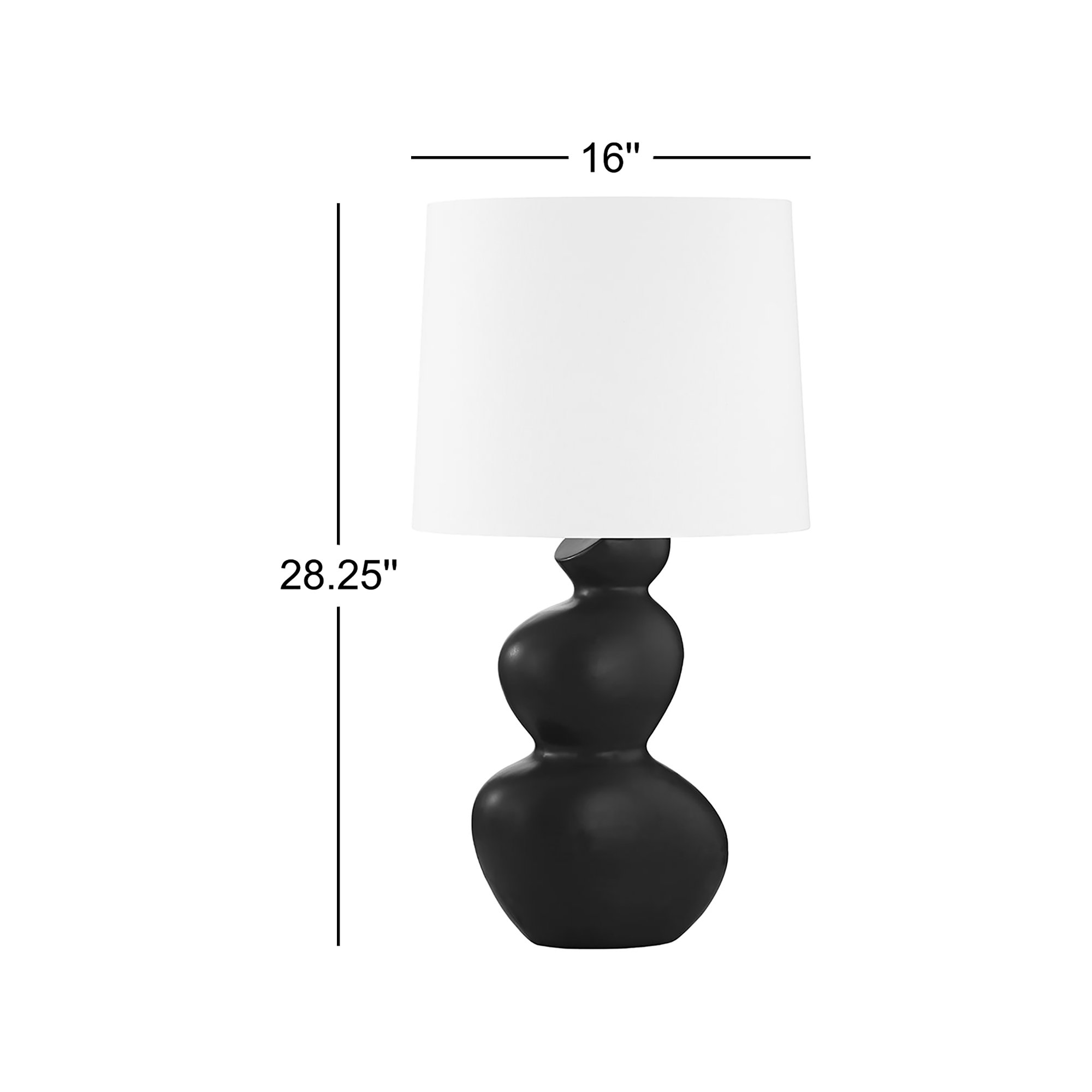 Table Lamp, Satin Black