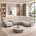 Beige Grey Fabric