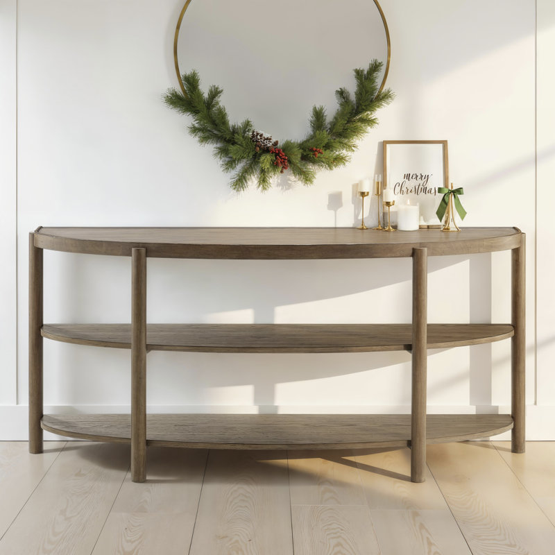 Cortia Solid Wood Console Table, Brown