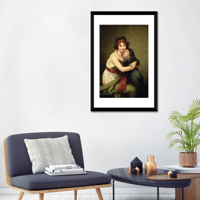 «Madame Vigee-Lebrun and Her Daughter, Jeanne-Lucie-Louise, 1789», reproduction d'impression sur toile tendue