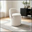 Fauteuil demi-tonneau avec rangement à plateau rabattable-1871779758