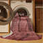 Tapis abstrait moderne et contemporain lavable à la machine Bleigh Valentines en brun - reliure rose-1159523319