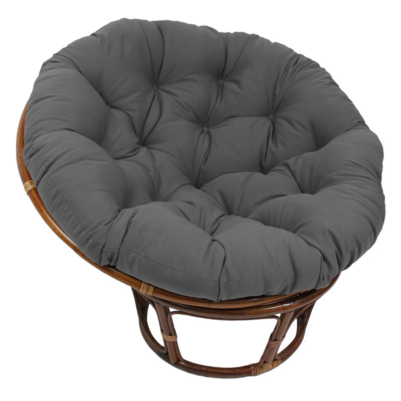 Outdoor Papasan Seat Cushion, 52" W x 52" D, Gray