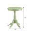 Table d'appoint vert clair avec piédestal tourné-1033471925