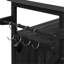 Îlot de cuisine de luxe pour l'extérieur avec support à épices et armoire de rangement noire réglable - roues verrouillables-1034628216
