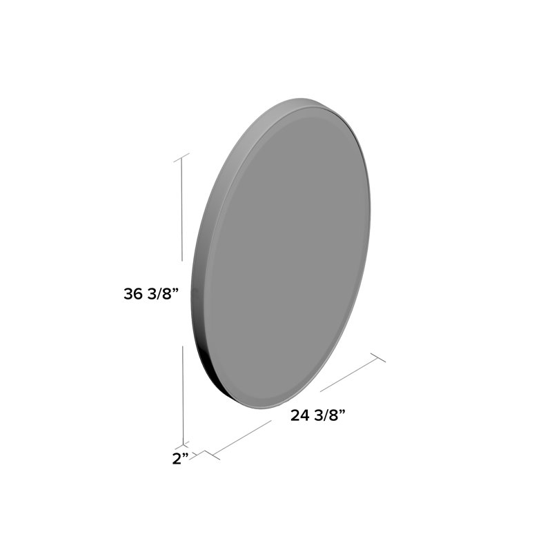 Miroir d'appoint ovale en bois Colton, Bronze huilé