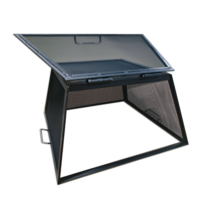 Square Steel Spark Screen, 17" H x 28" W x 28" D