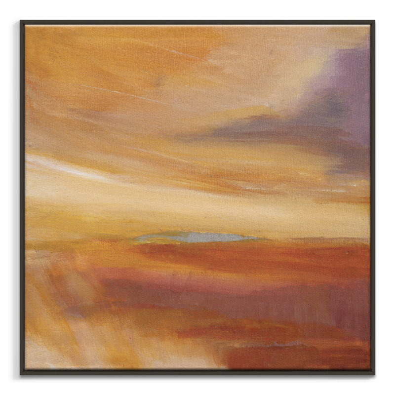 Fire Study 1 by Karen Hopkins - Wrapped Canvas Print, 41 cm H x 41 cm W, Black