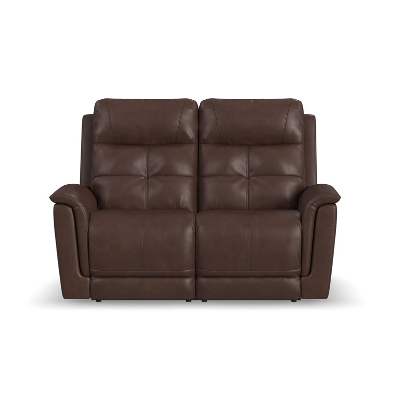 Ranger Power Reclining Loveseat With Power Headrests, Lumbar, Heat, Massage, Dark Brown