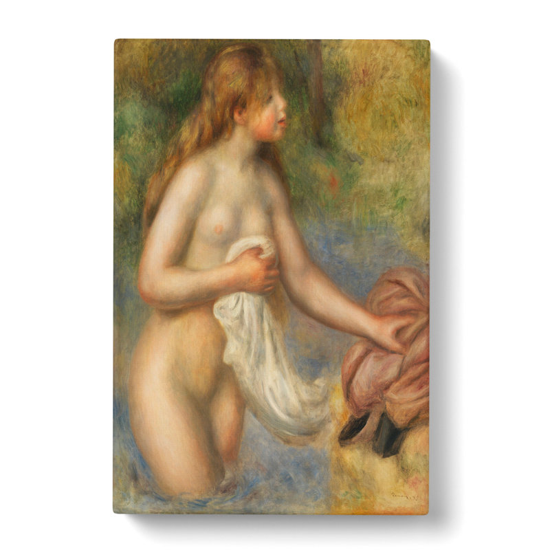 Bathing Girl by Pierre-Auguste Renoir - Wrapped Canvas Painting, 76cm H x 50cm W x 3cm D