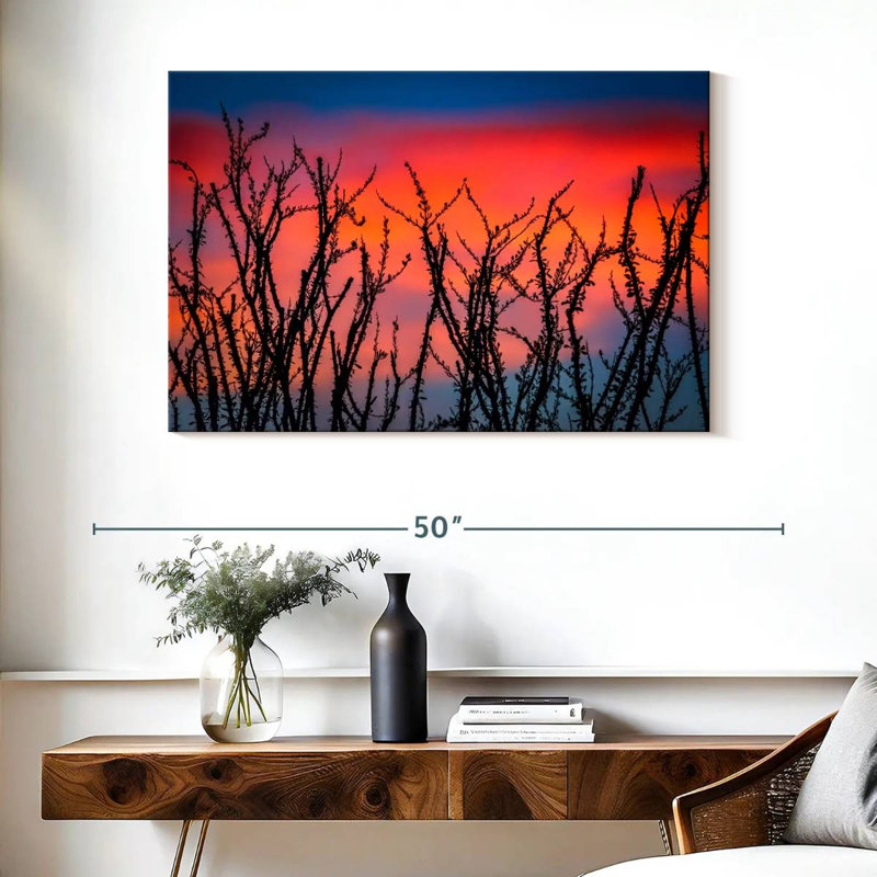 Harnek Ocotillo au coucher du soleil, H 26 po x l 39 po