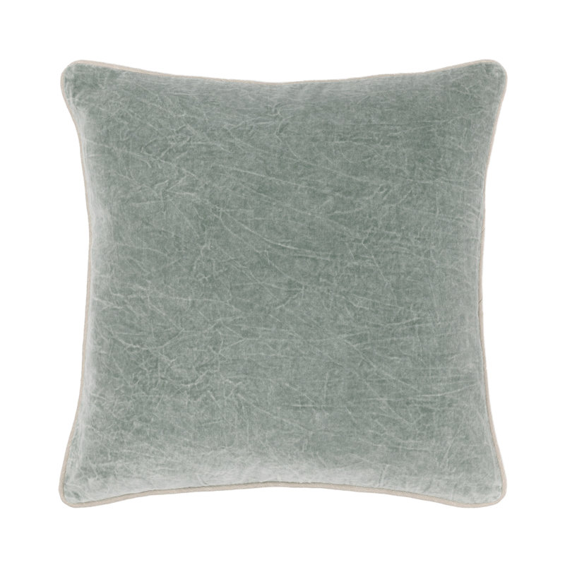 Goodall Reversible Throw Pillow, Sage Green, Square 22"