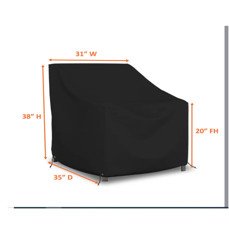 Outdoor Chair Cover, 96.5cm H x 78.7cm W x 88.9cm D