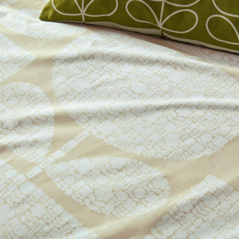 Orla Kiely Block Garden Cream Duvet Cover Set, Kingsize - 2 Standard Pillowcases