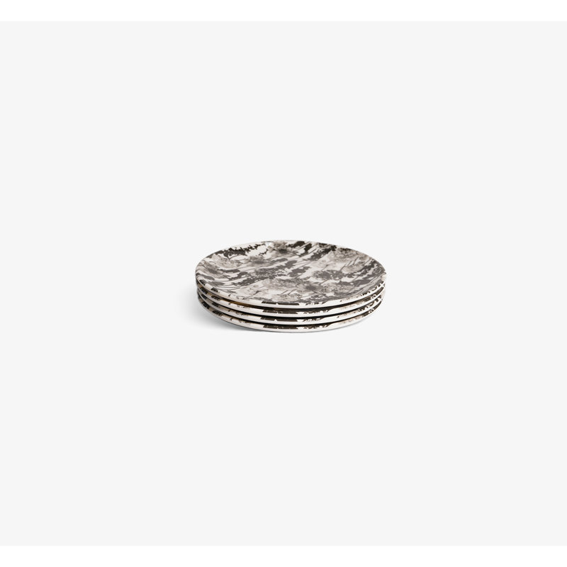 Cream Bouquet Pura Vida Round Placemat, Grey/White